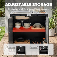 Feasto Modular Outdoor Kitchen Island with Stainless Steel Sink and Faucet