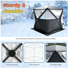 VUNHEX Portable Home Sauna Tent for 3-5 People, 3-Layer Insulated Outdoor Sauna Tent with Smoke Vent & Chimney Flap, Heavy Duty 210d Oxford Fabric for Outdoor Camping & Snow Fish-Ing(D)