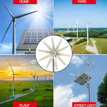 HENGJINGTR 48v, 12000W Portable Vertical Wind Power Turbine Generator Kit,2M/S Wind Speed Starting Wind Power Generator with Charge Controller
