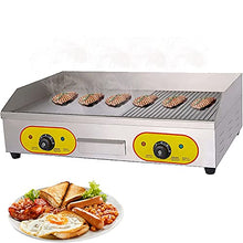 MNSSRN Commercial Non Stick Electric Grill, Meat And Vegetable Electric Table Grill, Adjustable Thermostatic Control, Restaurant Electric Grill