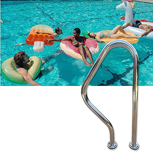 Pool Handrail Grab Bars for Outdoor Indoor Swimming Pools,Stainless Steel Steps Hand Rail Spa Non-Slip Stair Railing Safety Pool Guide Rail,Complete Kit