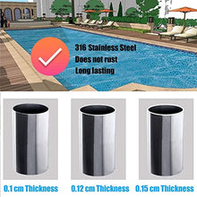 Pool Handrail, Premium 316 Stainless Steel Pool Hand Grab Rail Deck Mounted Braced Swimming Pool Handrail Suitable For Indoor And Outdoor Swimming Pools, Thick 0.15 Cm, Silver