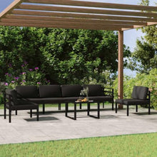 LDEWOAMEG 7 Piece Patio Lounge Set with Cushions Aluminum Anthracite