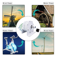 HENGJINGTR 10000W 12V-220V Electric Permanent Magnet Generator, 500R/M AC Output Brushless Magnetic Alternator Low Speed for Water/Wind Turbine Generator,12V