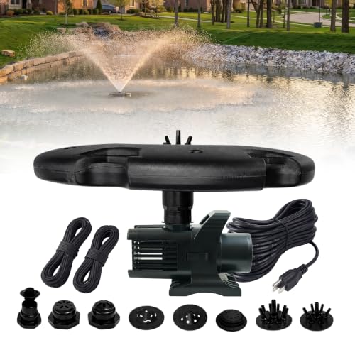 1.75 HP Floating Fountain & Aerator for Ponds and Lakes with 200 ft Cord