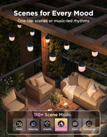Govee Outdoor Chromatic String Lights, 65.6ft RGBIC Uni-IC Control, IP67