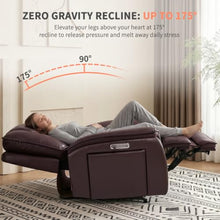 EONIX Triple Motor Zero Gravity Power Recliner Chair, 5'7'', Brown Leather