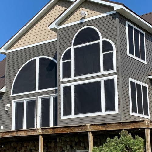 EZ Snap Solar Screens for Windows Exterior Kit, Window Shades No Drill, DIY