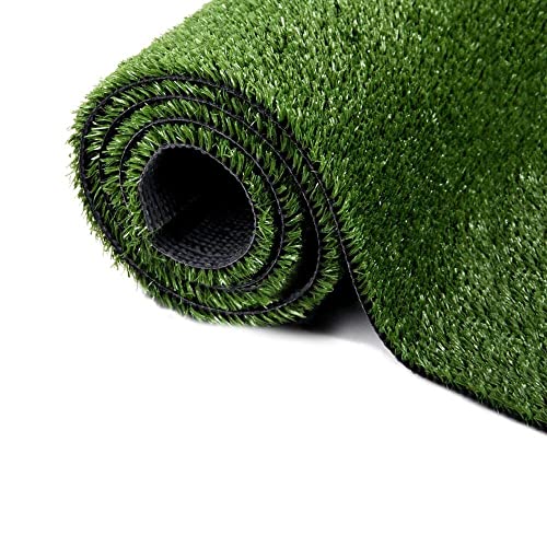 WarmShe Synthetic Artificial Grass Turf 0.4" Green 6FTx76FT Indoor Outdoor Rug