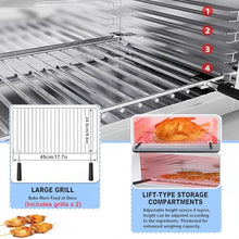 Fablestoryem Commercial Salamander Broiler, Electric BBQ Grill, Steak Oven, Kebab Grill, Cheese Melter, Fish Grill, 2 Detachable Grill Racks, Stainless Steel, 24×12×11in, Wall Mount/Countertop, 110v