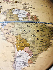 Zoffoli Globes USA Colombo Floor Globe 24 Inch Apricot Ocean