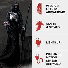Haunted Hill Farm 7.0-Ft. Motion-Activated Rotting Reaper Animatronic