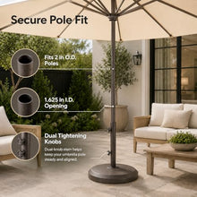Treasure Garden 50 lb Garden Market Umbrella Base – Bronze Auminum Shell with Cast Iron Core – Fits 1.5 Inch Poles