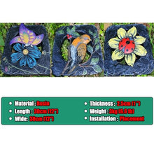 Elitix Stepping Stone Square Stepping Outdoor Stones Set for Yard, Gardening Step Decking Stones 3 Pack 6 Pack, Stone Gifts for Grandma Yard with Birds Butterfly Pattern(Color:Black,Size:6 pcs)