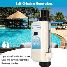 Electronic Salt Chlorine Machine Saltwater Chlorinator 8g/h, 12g/h, 16g/h, 20g/h Chlorine Generators with Display for Spas Swimming Pool, Above Ground and In Ground Swimming Pool,EC-20