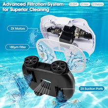 Robotic Pool Cleaner,1076 Sq.Ft Coverage,130mins Runtime,Powerful Suction,Automatic Route Planning,Cordless Pool Vacuum for Above Ground/Inground Pools,Self-Parking Function