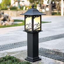 KADELONG Outdoor Waterproof Lawn Lights Glass Shade External Yard Lamps V-intage Garden Landscape Path Lights IP42 Outside Pathway Walkway Driveway Lighting Fixture H27.19in,Chandelier Lighting