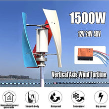 Vertical Wind Turbine Generator 1500W Small Free Energy Wind Power Generator with MPPT Controller for Home Energy Supplementation Factory Use