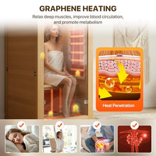 OUTEXER Infrared Sauna Room Indoor Saunas Home Obeche Wood 900W
