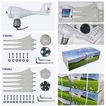 Marsrock 600W 24V AC Small Wind Turbine Generator Windmill with LED Indicator MPPT Controller for Wind Solar Hybrid System 2m/s Low Start Wind Speed 3 Blades(3S4-600H-24W-D)