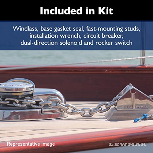 Lewmar Pro-Series 12V 700-Watt Horizontal Windlass Kit for Boats 20'-38' Multi