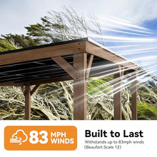 Modern Shade Wood Grill Gazebo 12' x 20' with Sloped Galvanized Steel Roof