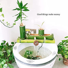 EliteBloom Water Features for The Garden Solar Powered Bird Bath Water Feature Pumping Machine Bamboo Fountain This is A for Friends, Good for Health, Cool in Summer and Warm in Winter (40Cm)