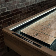 American Legend LED Shuffleboard with Buffet Top - Modern Style - Light Up LED Rails