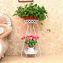 Metal Plant Pot Stand Display Shelf Garden Patio Home Outdoor Flower Tray (Color : White-Patch Five-Pointed star4, Size (Onecolor