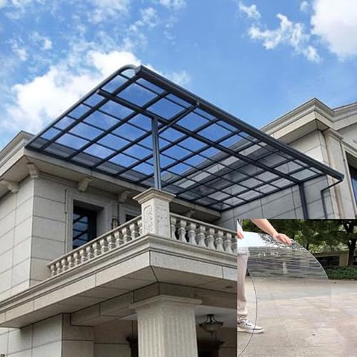 1.8mm Polycarbonate Sheet,Polycarbonate Greenhouse Panels,Roofing Transparent Insulation Daylighting Panels,Strong and not Easily Deformed,for Greenhouse Sheds Roofs,Carports,0.6/0.8/1/1.2/1.5m(1.5mx1