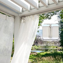 MeetLeisure 12' x 16' Outdoor Louvered Pergola with Adjustable Roof White Frame