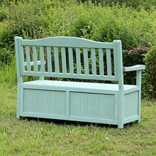 Jidanmian Storage Bench Deck Box for Patio Furniture, Solid Wood, Large Outdoor Bench Front Porch Decor and Outdoor Seating – Perfect to Store Garden Tools and Items(B)