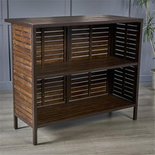 Noble House Leni Indoor Bar Set with Rustic Metal Accents Dark Brown