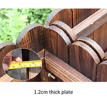 yangxiao01 Flower Stand Solid Wood Carbonization,Plant Box Anti-Corrosion,Plant Container Box Large Capacity Rectangle,Garden Courtyard Balcony Display Stand