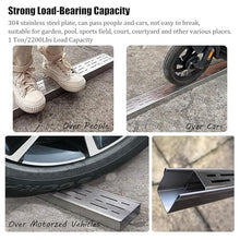 YXEDPBF Slim 39.4Inch Rainwater Drainage Channel with Stainless Steel Grates Ideal for Concrete Patios Yards Walkways and Gardens8pcs Set
