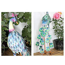 Garden Statues Outdoor Large Clearance Animal Wrought Iron Peacock Sculpture, Garden Statue Animal Retro Living Room Balcony Courtyard Terrace Flower Gardening Decoration Ornaments (Color : Cream)