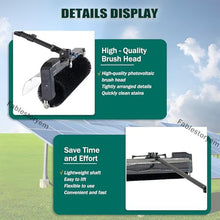 Solar Panel Cleaning Brush and Pole Water Fed Pole Kit with Telescopic Pole Water Fed Brush Washer Rolling Cleaning Brush for Outdoor Photovoltaic Solar Panel Glass Window Roof (5.5m/18ft)