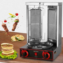 KJLYLPP Kebab Machine,360 ° Rotating Rotisserie Oven,Barbecue Cookware Machine,Vertical Doner Kebab Grill Machine,Barbecue Cookware Machine for Restaurant (Silver A)