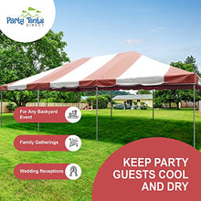 Party Tents Direct 20' x 40' Weekender Frame Canopy with Red White Cover