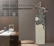 ARCVOX Columns & Pillars with Faux Stone Finish, Doorway Pedestal Plant Stand, Handcast Polyresin Pedestal Holder, Statue Sculpture Stand Indoor Outdoor (Color : Gold, Size : Size L)