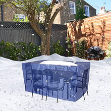 SCNSYL Patio Furniture Covers 98x43x35in, Waterproof Outdoor Furniture Cover, Windproof Dustproof Outdoor Table and Chair Set Cover, Durable Patio Furniture Cover, Rectangle