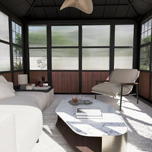 Modern Shade Solarium 12'x12' Sunroom with TV Mount & 2 Sliding Doors