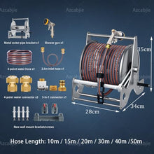 Azcabjie Stainless Steel Wall Mounted Floor Standing Hose Reel B-20mHose