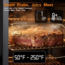 Large Vertical Electric Smoker Grill – 633 sq in | 4-Rack BBQ Smoker with Built-in Meat Probe, Wood Chip Loader &Weather-Resistant Cover – Perfect for Steak, Fish, Ribs (Black)