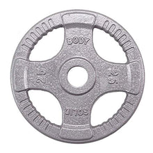 Body-Solid (OST255) Cast Iron Olympic Quad Grip Weight Plate Set Chrome Gray