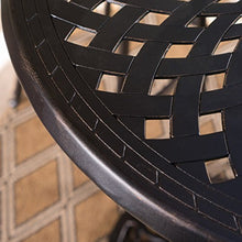 roomfitters Cast Aluminum Round Bar Table with Durable Construction, Weather-Resistant Bistro Table for Patio and Outdoor Spaces, Black