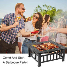 Fire Pit Outdoor fire Pit Table, Household Heater, Wood Burning fire Pit, Patio Patio Barbecue fire Bowl, 31 inches