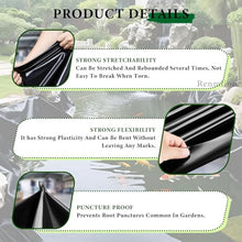 Renmlion Heavy Duty Black Polythene Sheet - Koi Fish Ponds Membrane Waterproof Flexible Pond Liner 0.13mm Thick - Heavy Duty Impermeable Film for Water Garden Pond Tarp(32.8x49.2ft)
