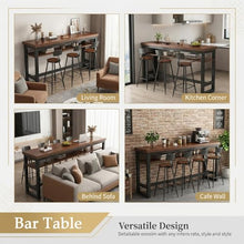 NOBBAT Kitchen Breakfast Bar,Bar Table,Breakfast Bar Table, Metal Frame