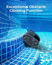 Cordless Robotic Pool Vacuum Cleaner with APP Control, 200-Min Runtime, Smart Path Planning, Wall Climbing, Pool Cleaner Robotic for Inground Pools up to 2200 sq ft